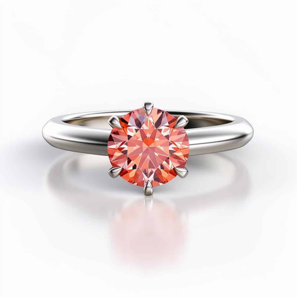 Sapphire Engagement Ring with Padparadscha Solitaire_image1